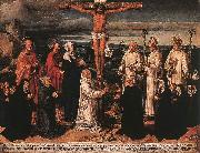 WOENSAM VON WORMS, Anton Christ on the Cross with Carthusian Saints oil painting reproduction